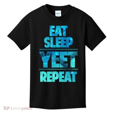 Funny Eat Sleep Yeet Repeat Kids T-Shirt