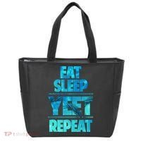 Funny Eat Sleep Yeet Repeat Tote Bag thumb 0