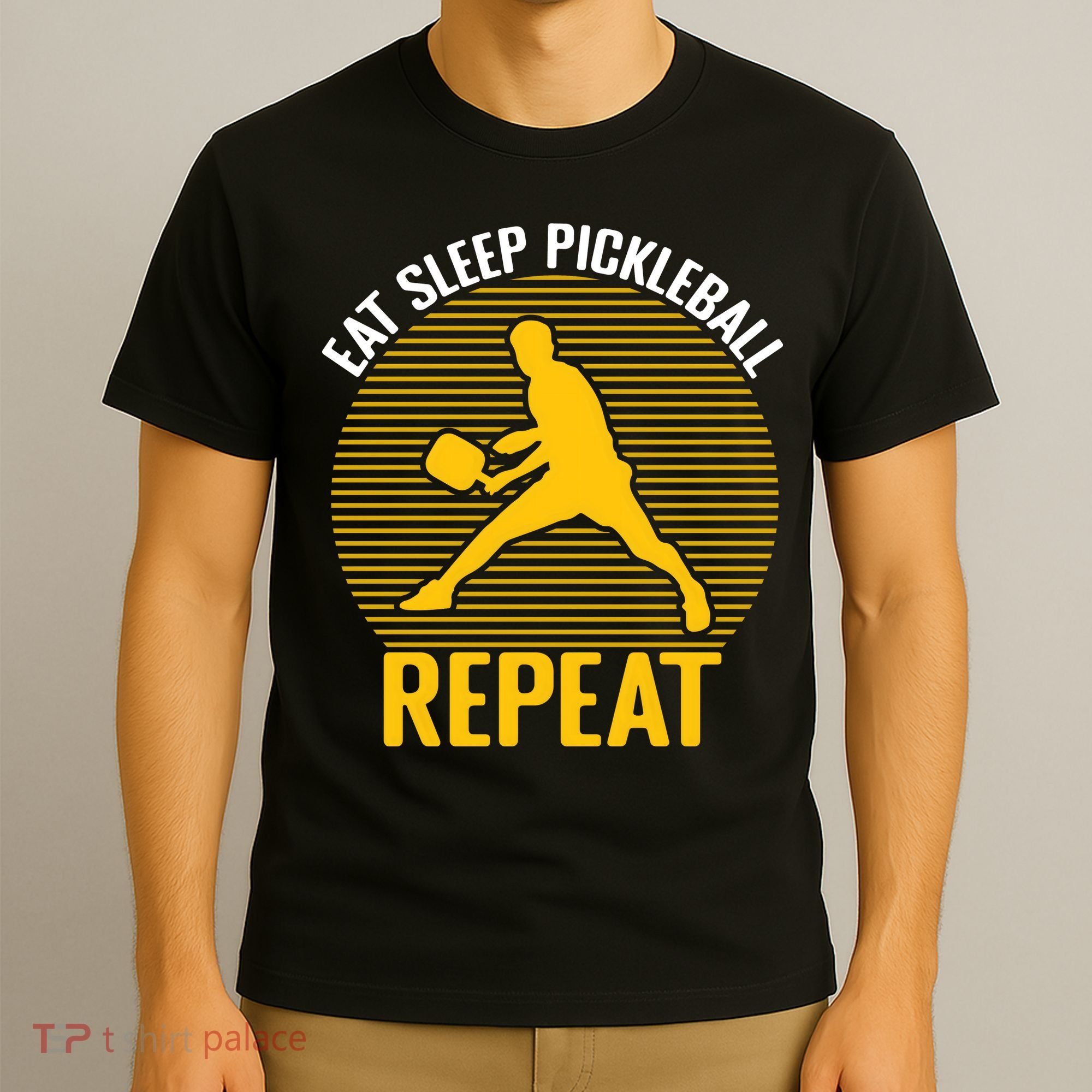 Funny Eat Sleep Pickleball Repeat Sport Gift Pickleball Player T-Shirt
