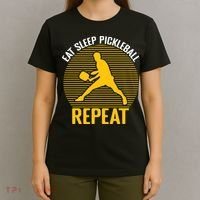 Funny Eat Sleep Pickleball Repeat Sport Gift Pickleball Player T-Shirt thumb 4