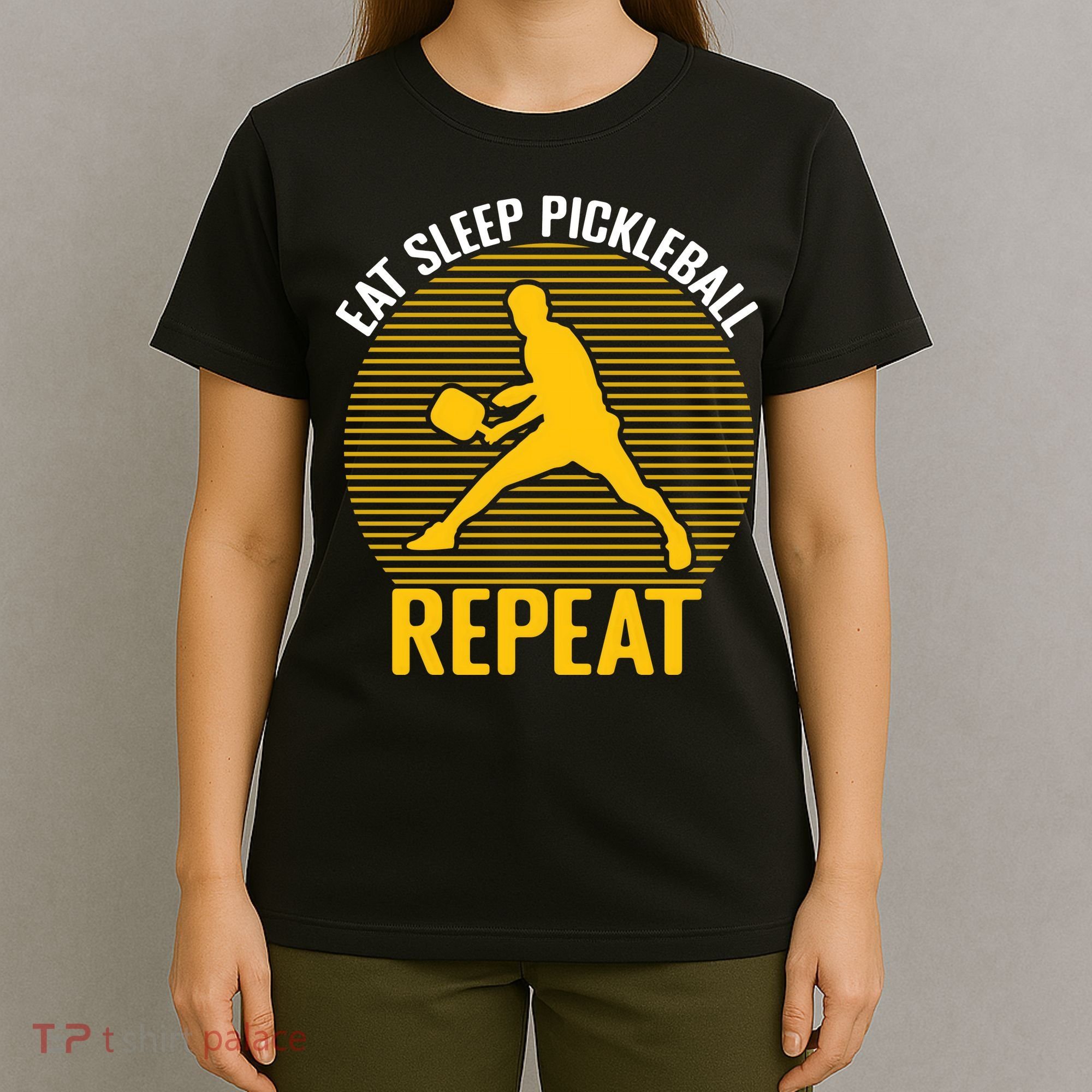 Funny Eat Sleep Pickleball Repeat Sport Gift Pickleball Player T-Shirt