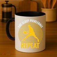 Funny Eat Sleep Pickleball Repeat Sport Gift Pickleball Player Coffee Mug thumb 4