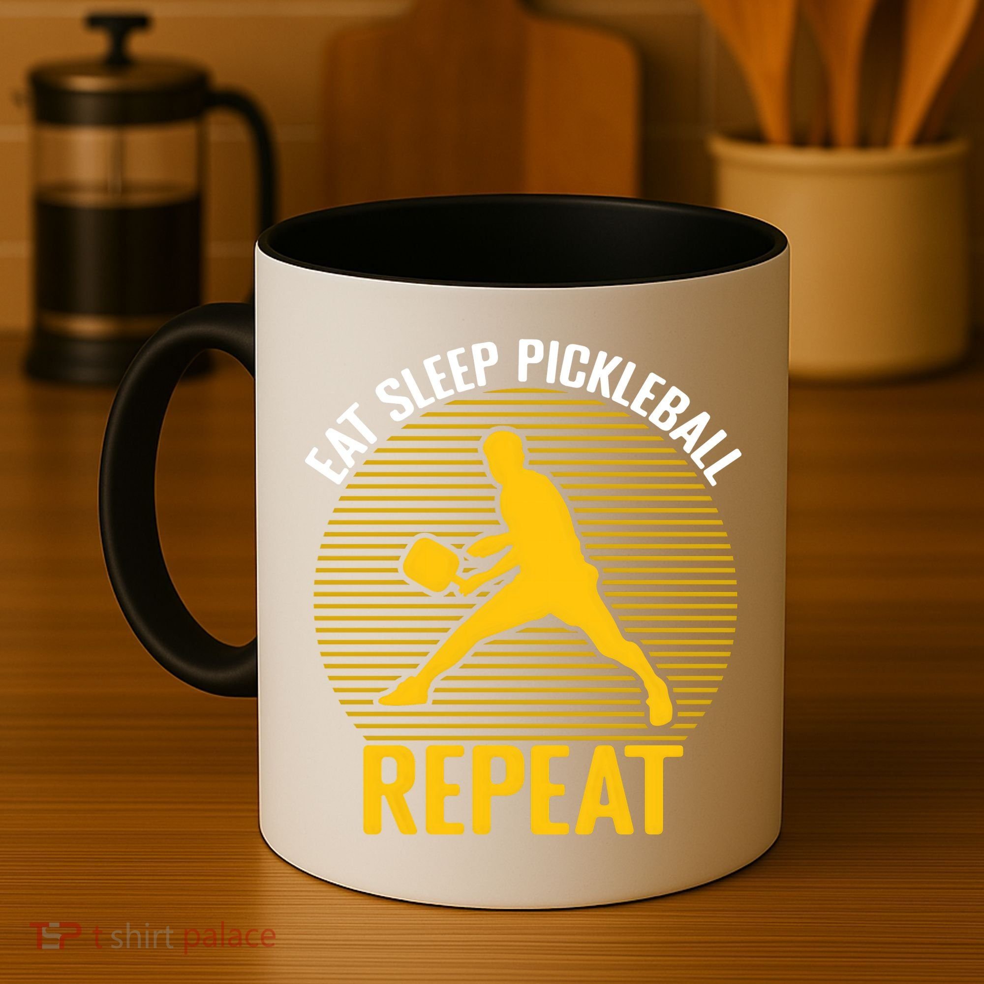 Funny Eat Sleep Pickleball Repeat Sport Gift Pickleball Player Coffee Mug