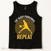 Funny Eat Sleep Pickleball Repeat Sport Gift Pickleball Player Tank Top thumb 2