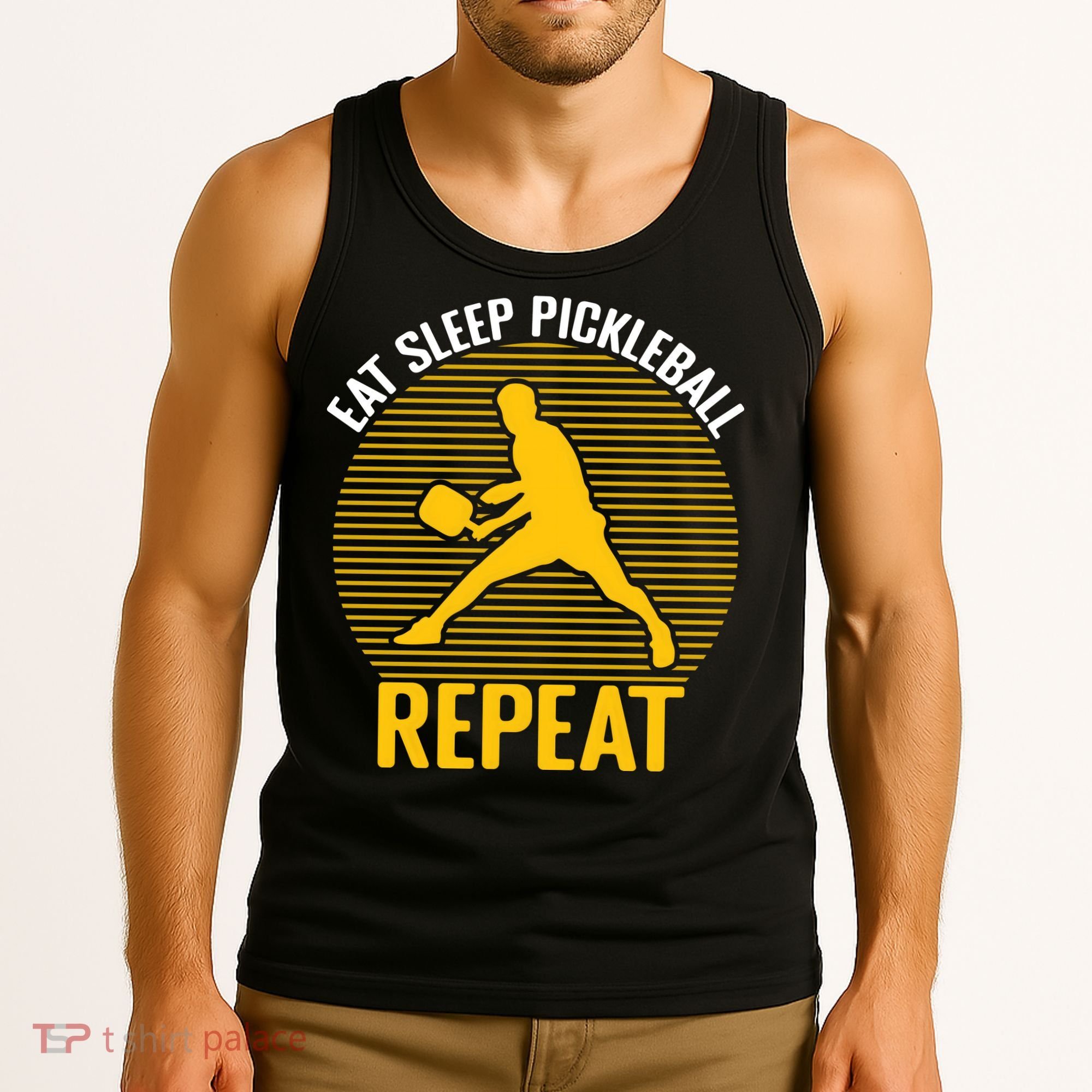 Funny Eat Sleep Pickleball Repeat Sport Gift Pickleball Player Tank Top
