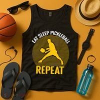 Funny Eat Sleep Pickleball Repeat Sport Gift Pickleball Player Tank Top thumb 4