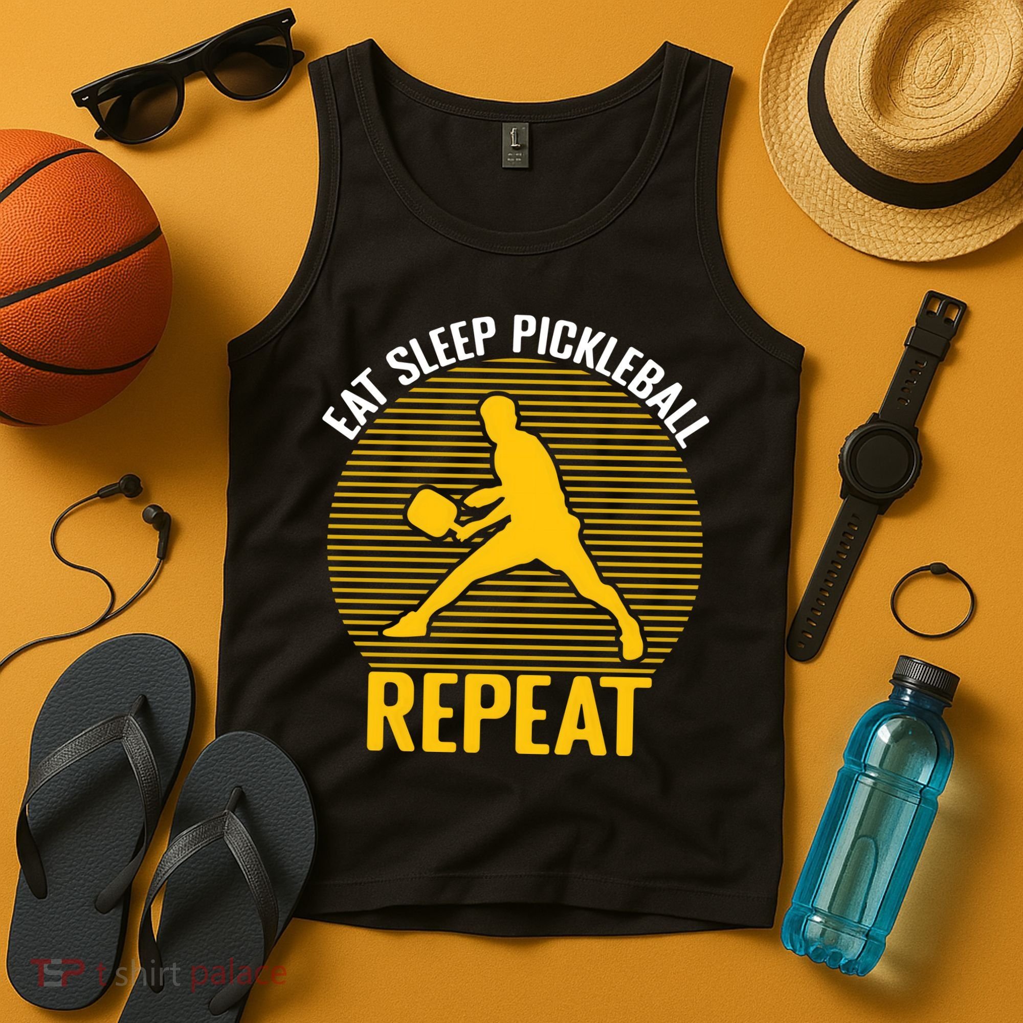 Funny Eat Sleep Pickleball Repeat Sport Gift Pickleball Player Tank Top