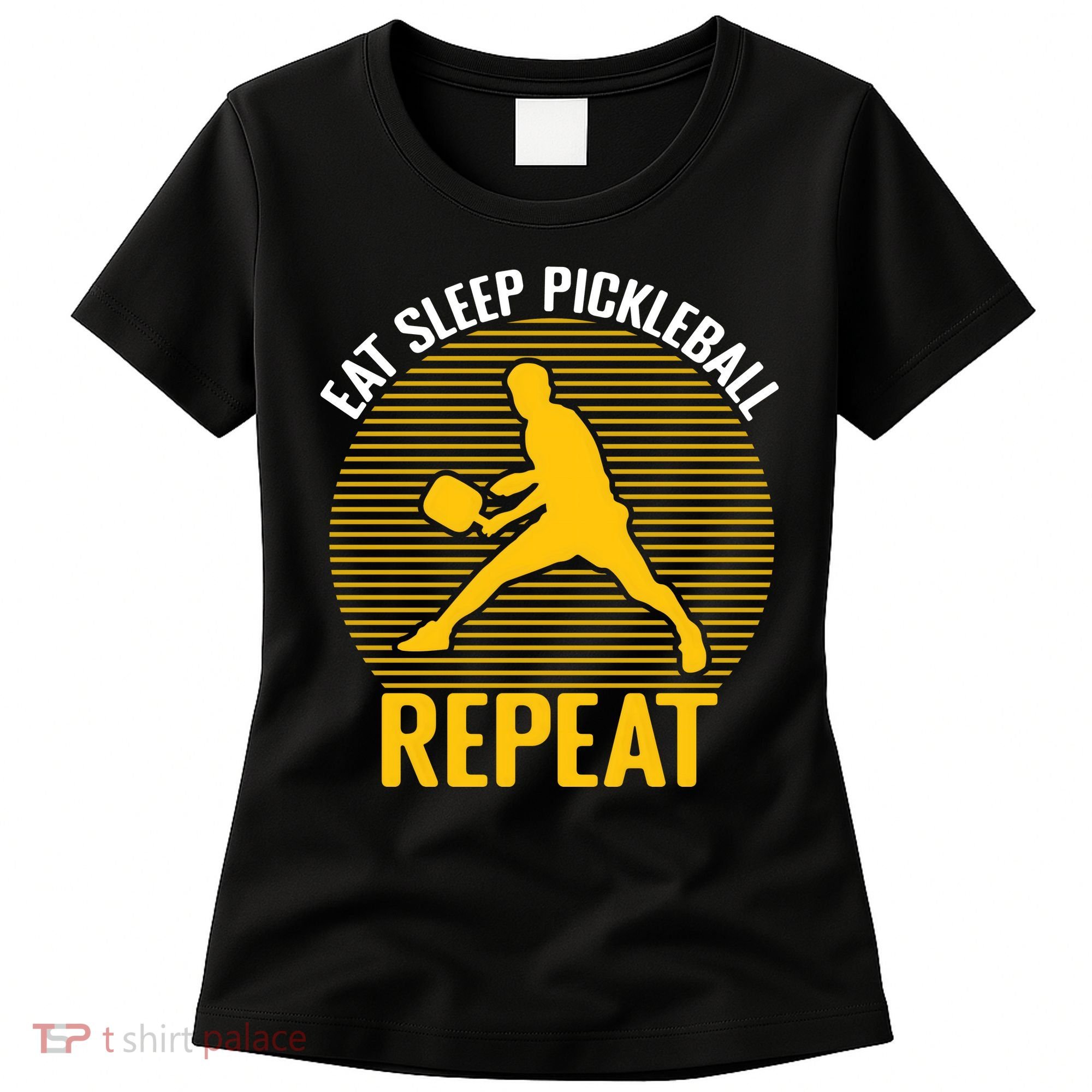 Funny Eat Sleep Pickleball Repeat Sport Gift Pickleball Player Women's T-Shirt