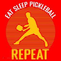 Funny Eat Sleep Pickleball Repeat Sport Gift Pickleball Player Santa Hat thumb 1