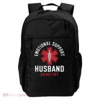 Funny Emotional Support Husband Do Not Pet Backpack thumb 0