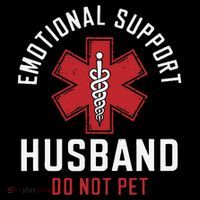 Funny Emotional Support Husband Do Not Pet Coaster thumb 2