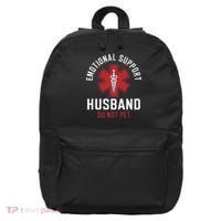 Funny Emotional Support Husband Do Not Pet 16 in Basic Backpack thumb 0