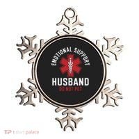 Funny Emotional Support Husband Do Not Pet Ornament thumb 0