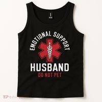 Funny Emotional Support Husband Do Not Pet Tank Top thumb 2