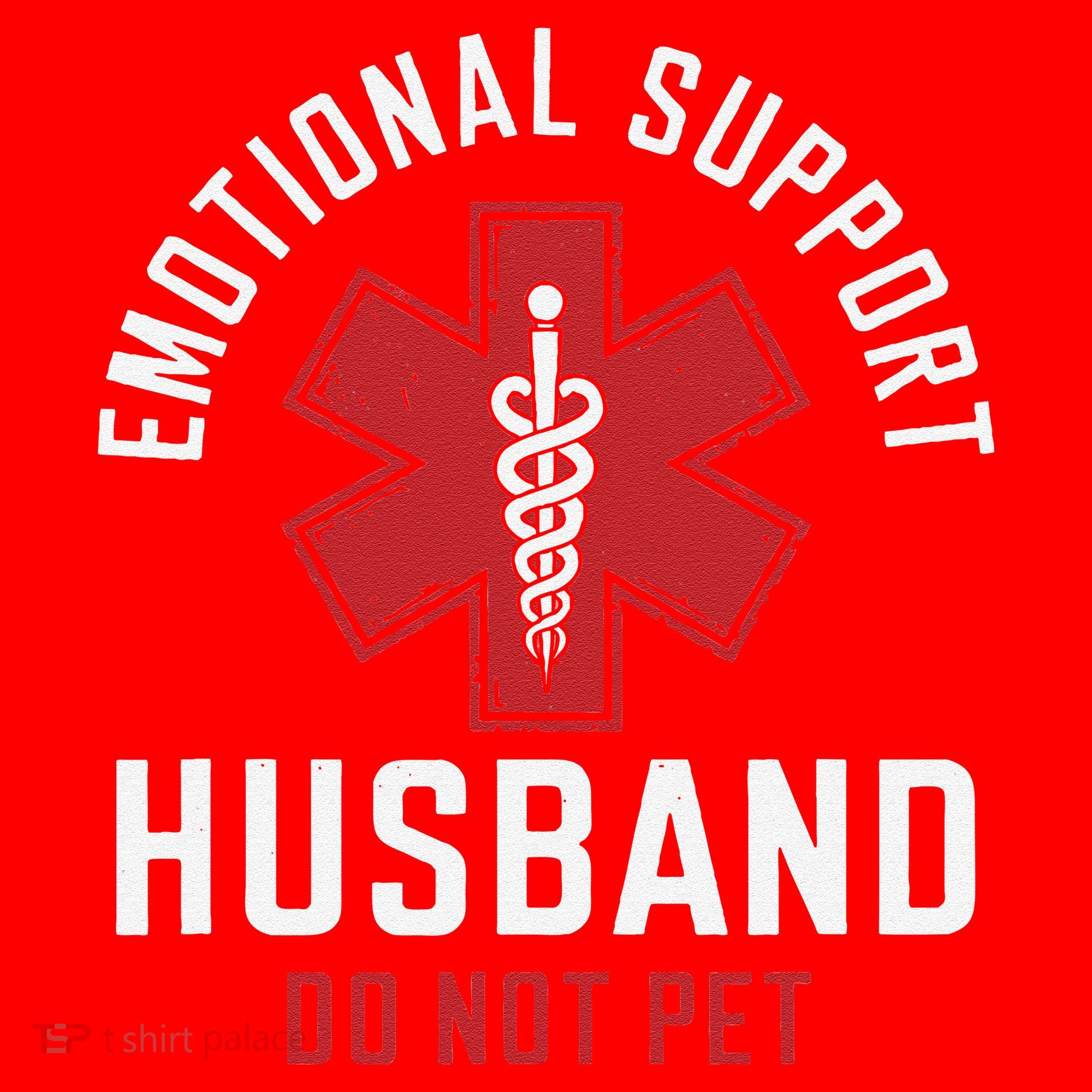 Funny Emotional Support Husband Do Not Pet Santa Hat