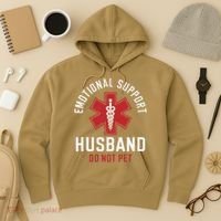 Funny Emotional Support Husband Do Not Pet Hoodie thumb 3