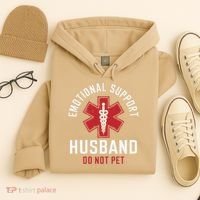 Funny Emotional Support Husband Do Not Pet Hoodie thumb 4