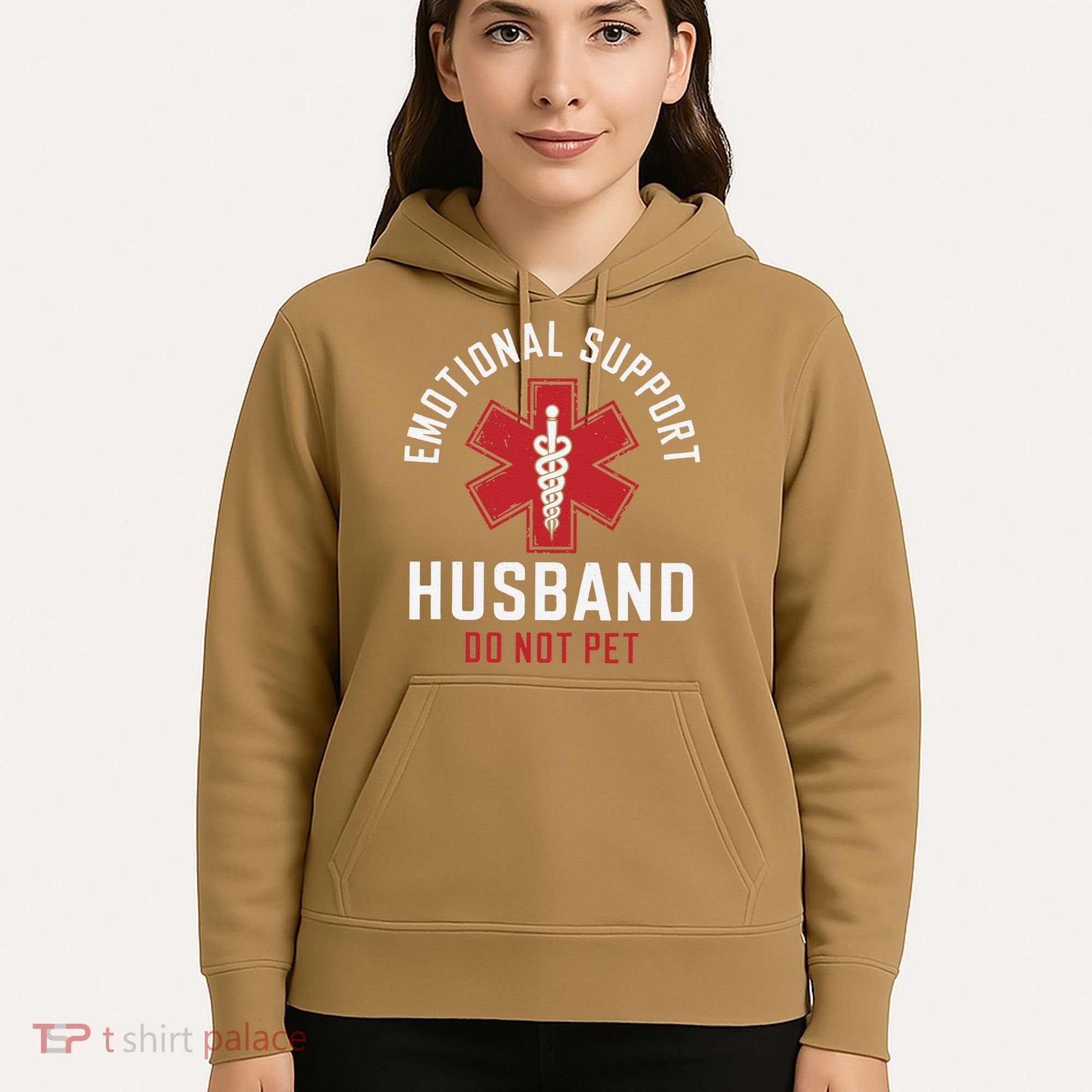 Funny Emotional Support Husband Do Not Pet Hoodie