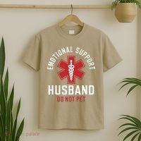 Funny Emotional Support Husband Do Not Pet T-Shirt thumb 2
