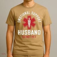Funny Emotional Support Husband Do Not Pet T-Shirt thumb 3