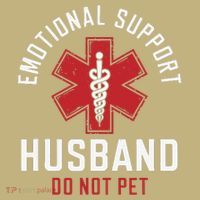 Funny Emotional Support Husband Do Not Pet Mousepad thumb 1