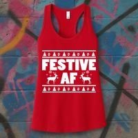 Festive AF Christmas Women's Tank Top thumb 3