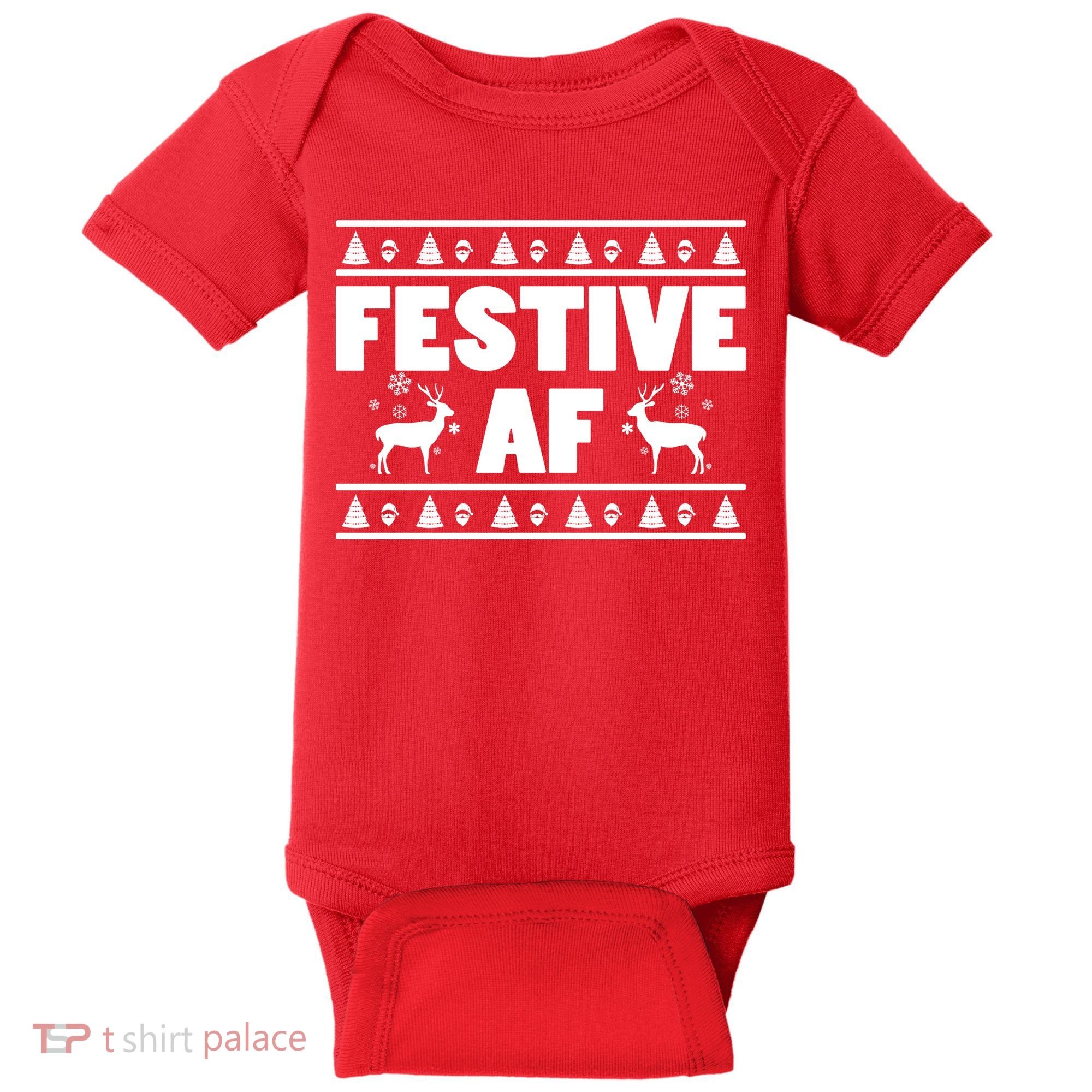 Festive AF Christmas Baby Bodysuit