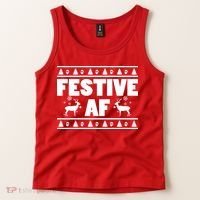 Festive AF Christmas Tank Top thumb 2