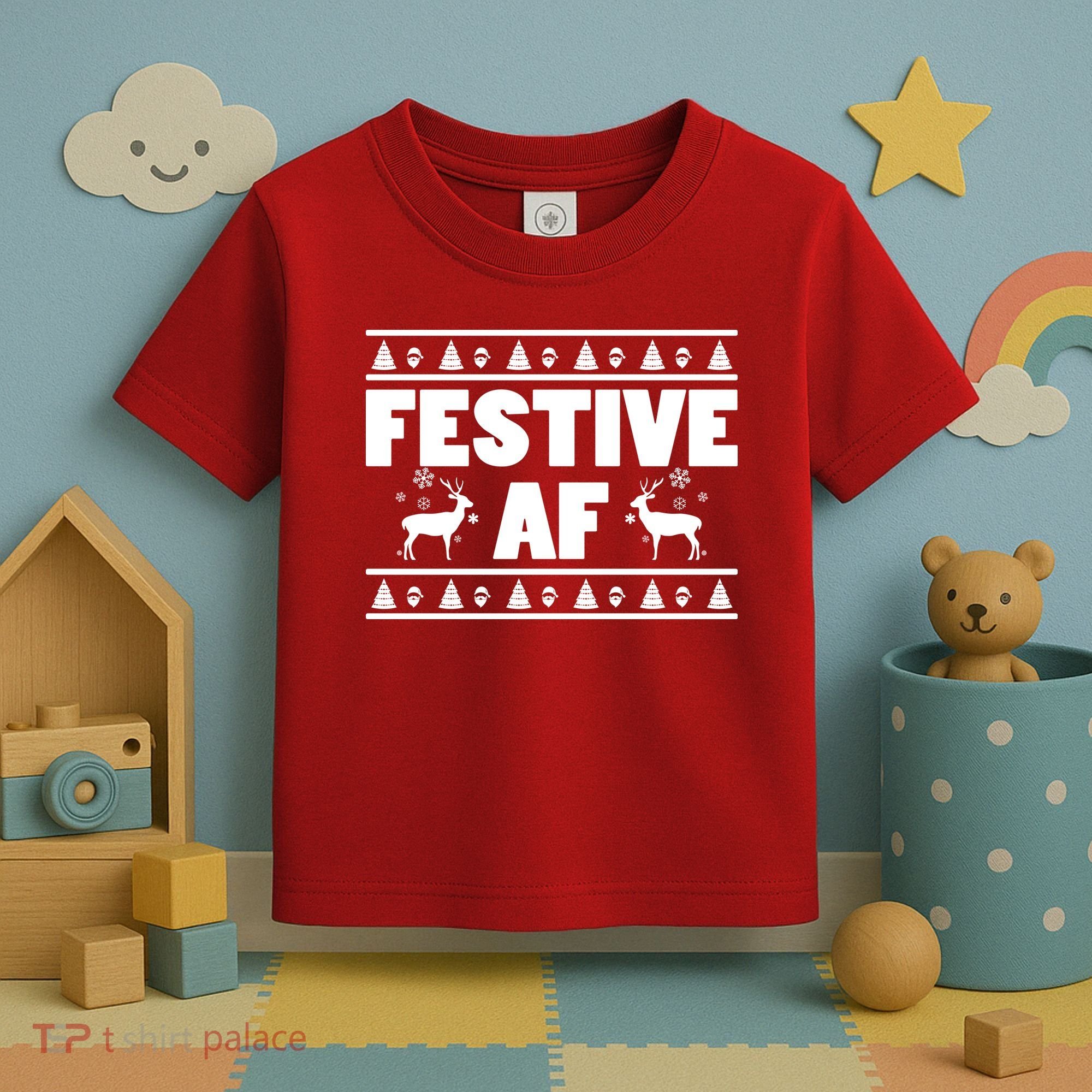 Festive AF Christmas Toddler T-Shirt