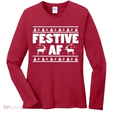 Festive AF Christmas Women's Long Sleeve Shirt