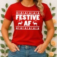 Festive AF Christmas Women's T-Shirt thumb 2