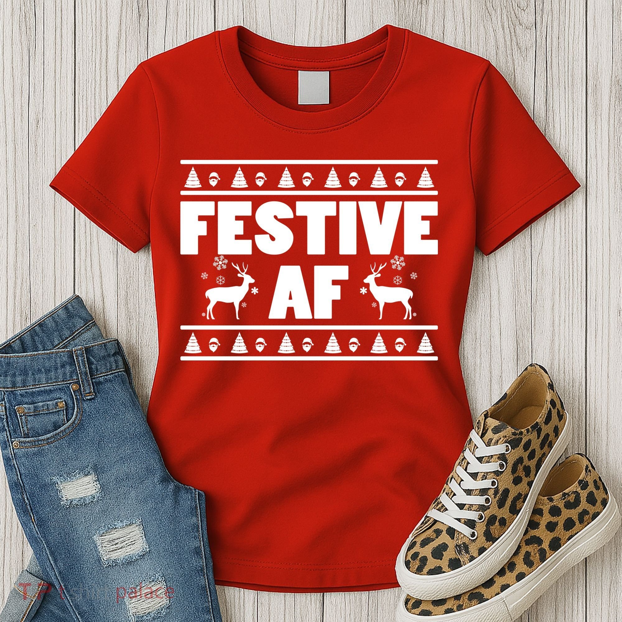 Festive AF Christmas Women's T-Shirt