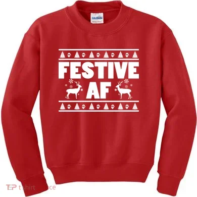 Festive AF Christmas Kids Sweatshirt