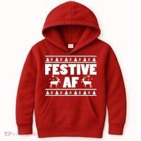 Festive AF Christmas Kids Hoodie thumb 0