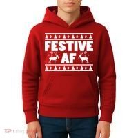 Festive AF Christmas Kids Hoodie thumb 4