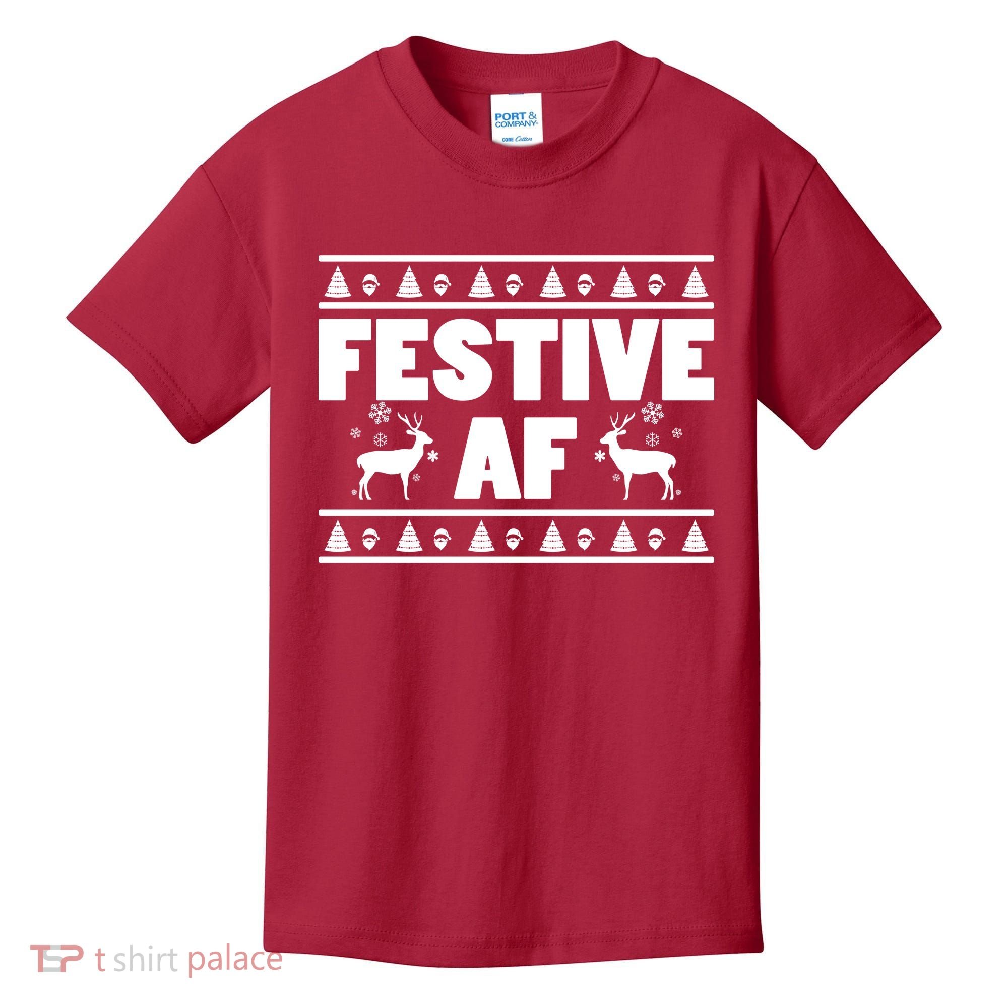 Festive AF Christmas Kids T-Shirt