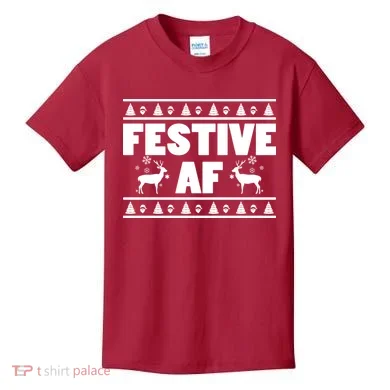 Festive AF Christmas Kids T-Shirt