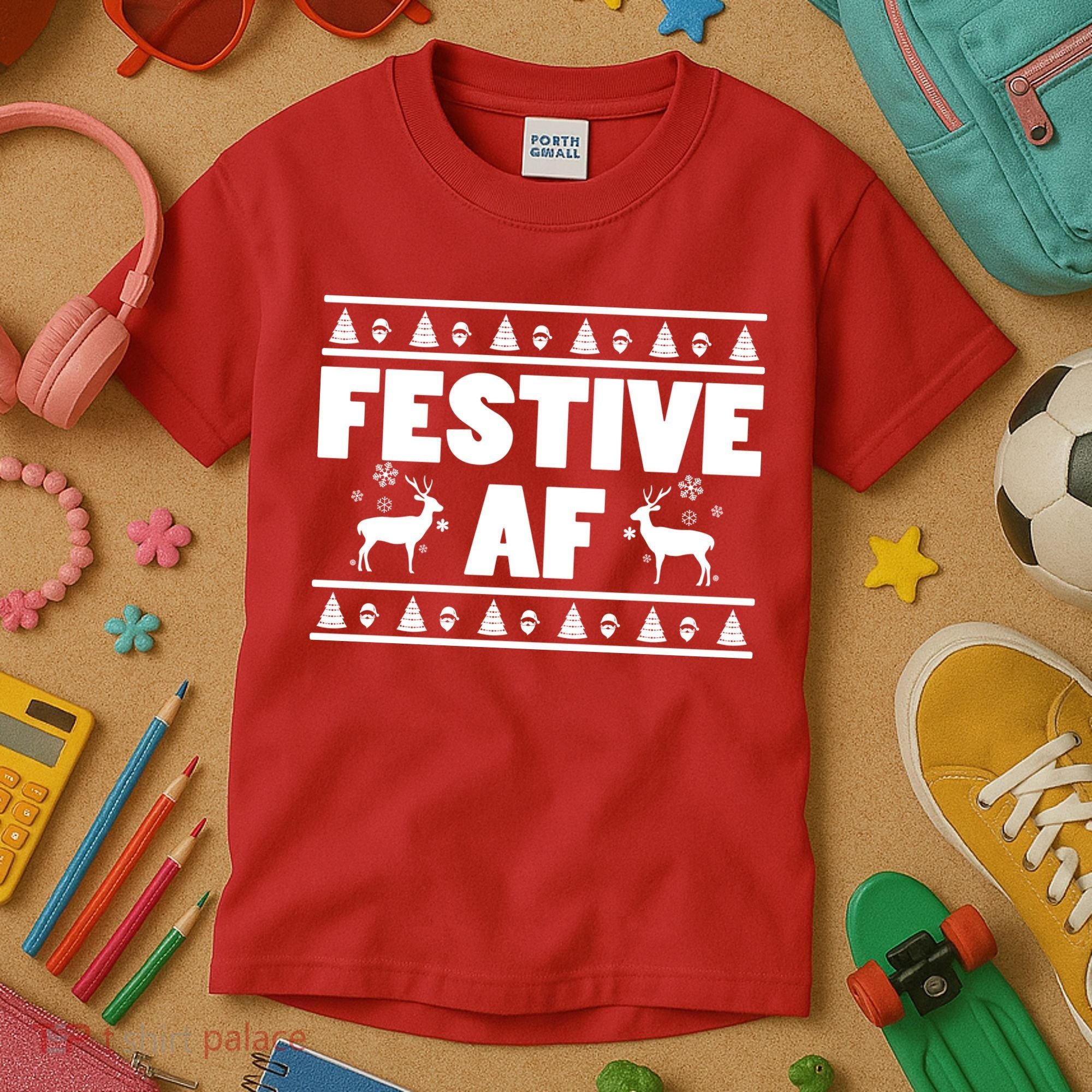 Festive AF Christmas Kids T-Shirt