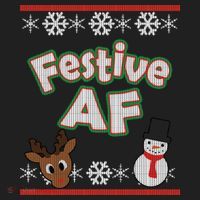 Festive AF Ugly Christmas Sweater Women's Sweatshirt thumb 2