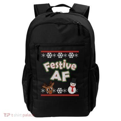 Festive AF Ugly Christmas Sweater Backpack