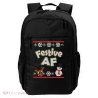 Festive AF Ugly Christmas Sweater Backpack thumb 0