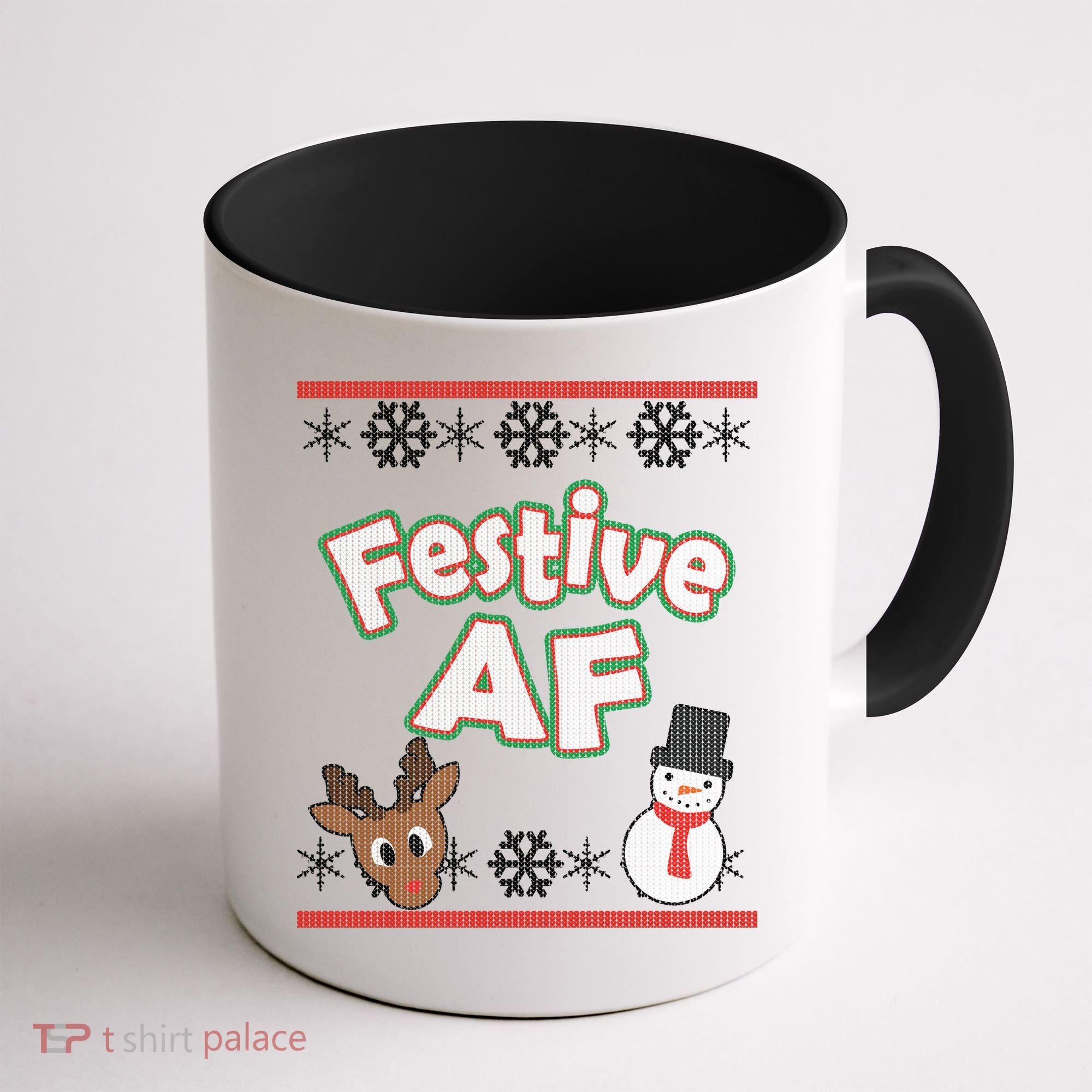 Festive AF Ugly Christmas Sweater Coffee Mug