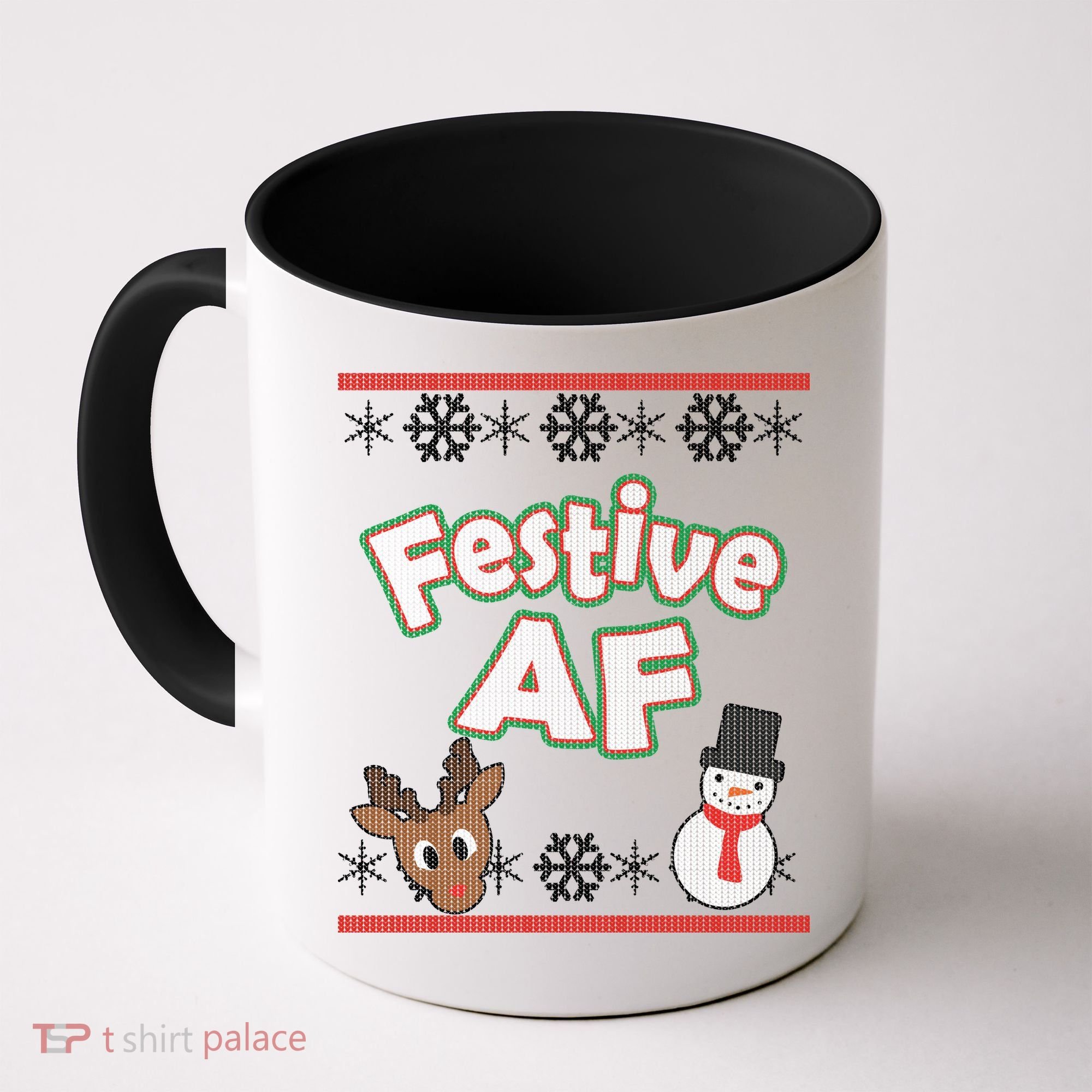 Festive AF Ugly Christmas Sweater Coffee Mug