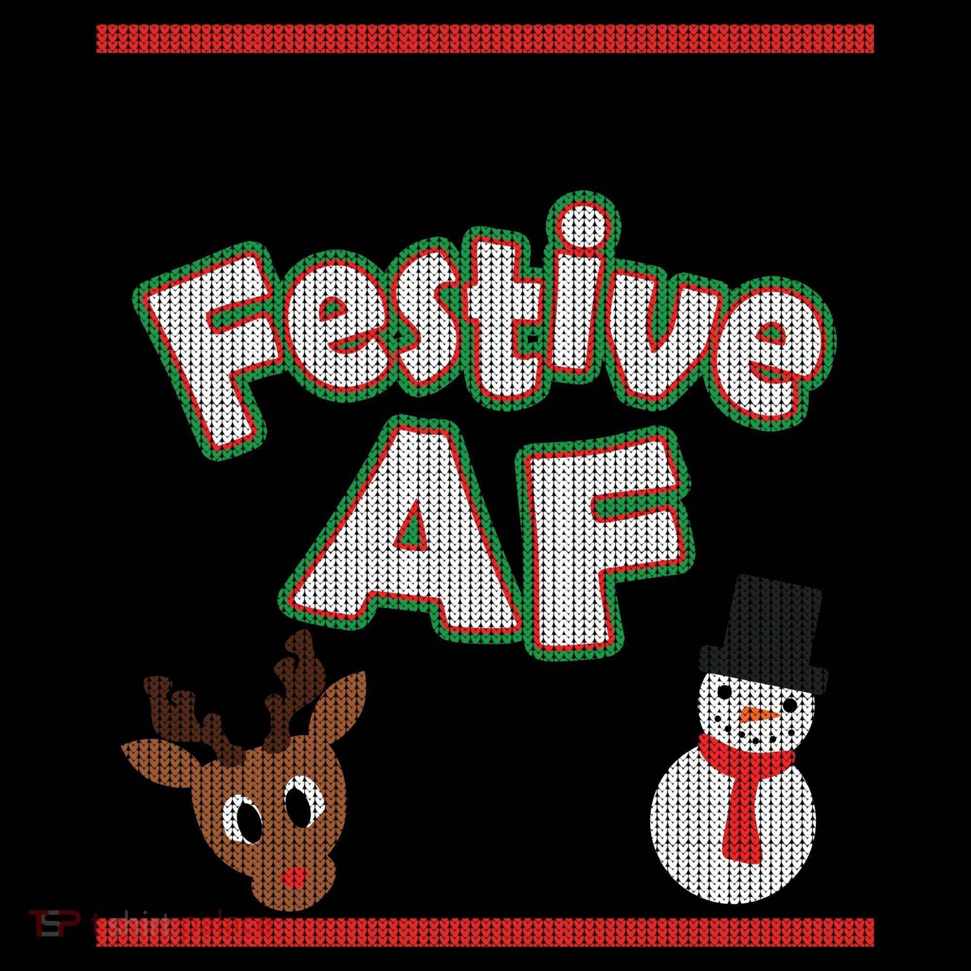 Festive AF Ugly Christmas Sweater Coffee Mug