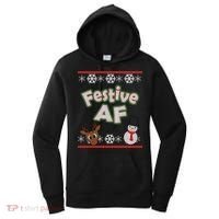 Festive AF Ugly Christmas Sweater Women's Hoodie thumb 0