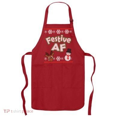 Festive AF Ugly Christmas Sweater Apron