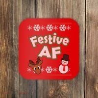 Festive AF Ugly Christmas Sweater Coaster thumb 0