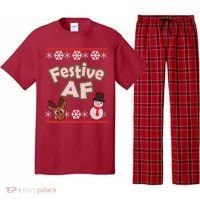 Festive AF Ugly Christmas Sweater Pajama Set thumb 0