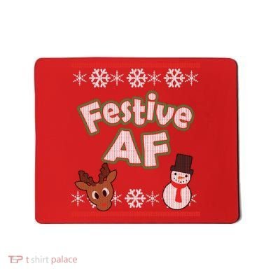 Festive AF Ugly Christmas Sweater Mousepad