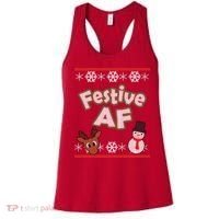 Festive AF Ugly Christmas Sweater Women's Tank Top thumb 0